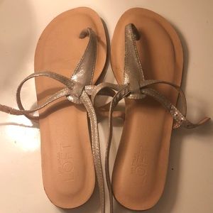 Loft metallic sandals
